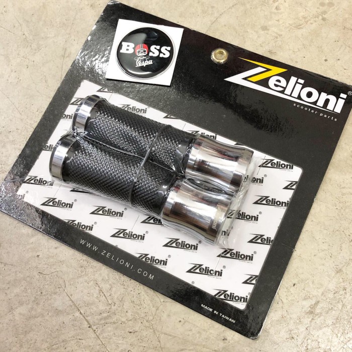 [New Ori] Handgrip Zelioni Chrome Vespa Gt Series Gts Gtv Bisa Gojek