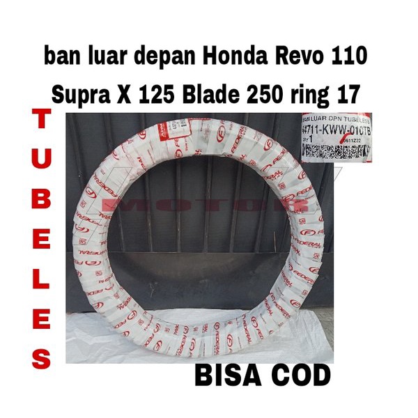 Ban Luar depan Tubeles tubles AHM Honda Revo 110 Absolute Supra x 125 Blade | goddolar665