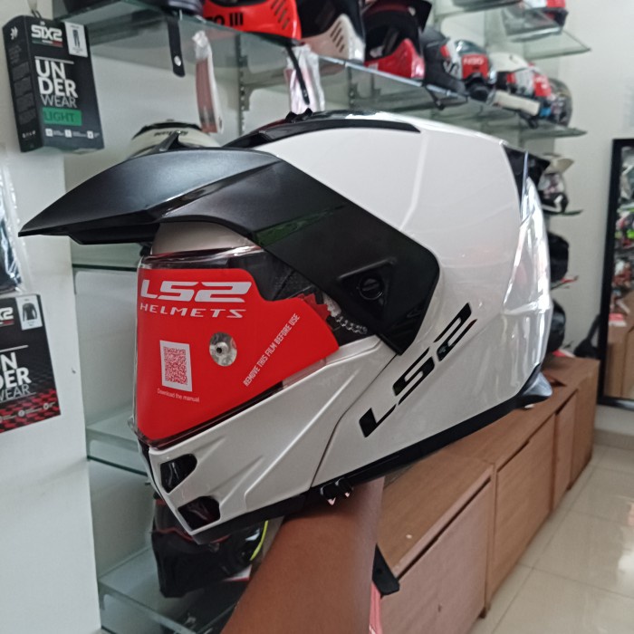 [New Ori] Helm Ls2 Ff324 V1 Metro Solid White With Peak Terbaru