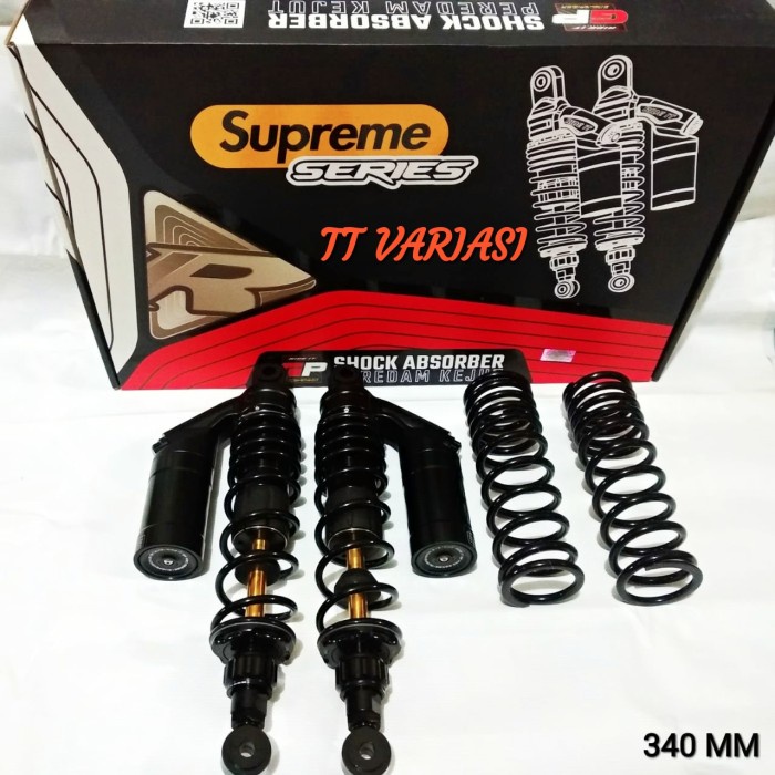 [Baru] Shock Ride It Gp Supreme 340Mm Black Supra X 125 Revo Rx King Fit New Terbaru