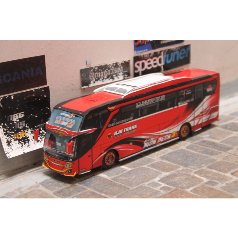 PAPERCRAFT BUS RJB TRANS SKALA 1:50