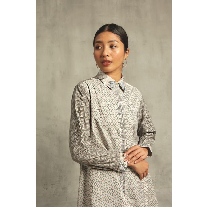 Terlaris Atasan Wanita Tunik Kemeja - Heart Troops - Senara Desert Sage Stok Terbatas