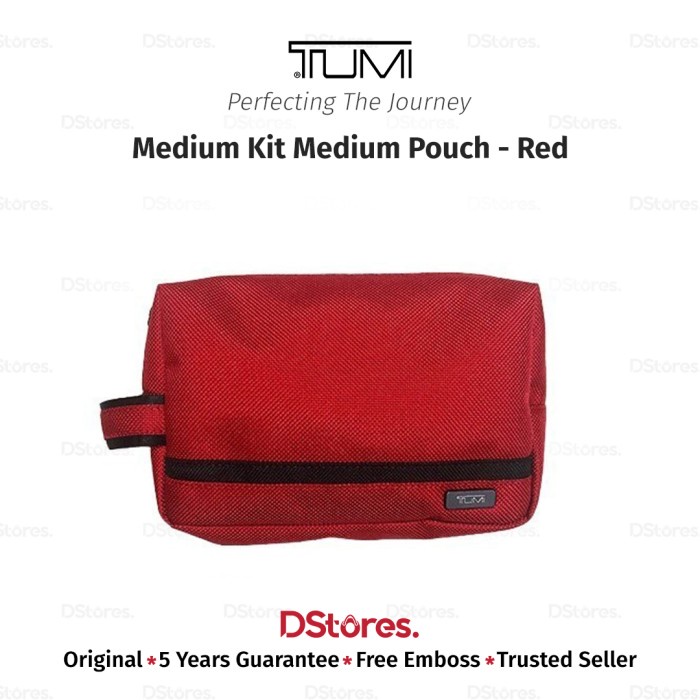 ✨Sale Tumi Medium Kit / Medium Pouch - Red Berkualitas