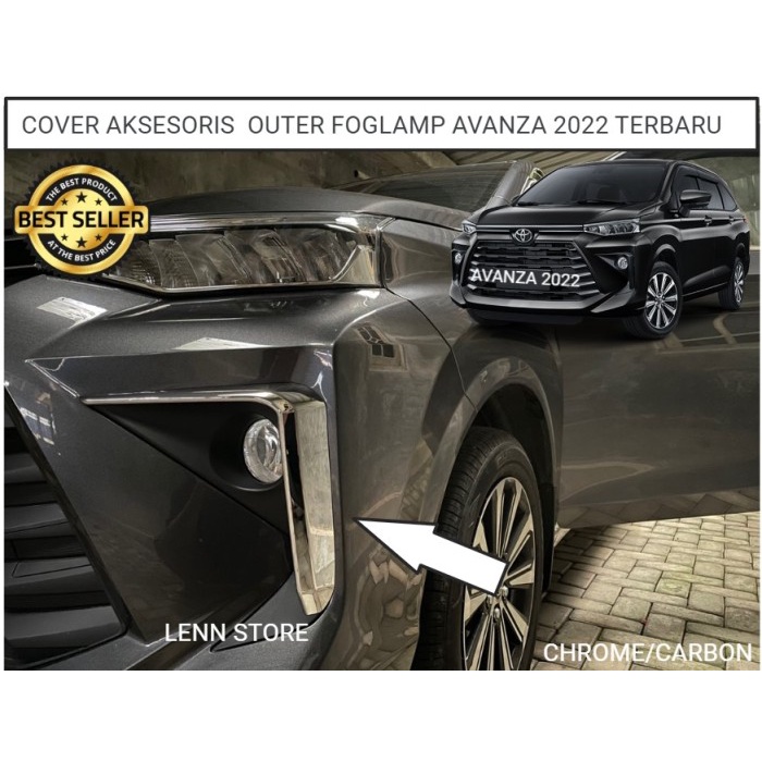 Cover Aksesoris Lis Outer Foglamp Toyota Avanza 2022 TERBARU star