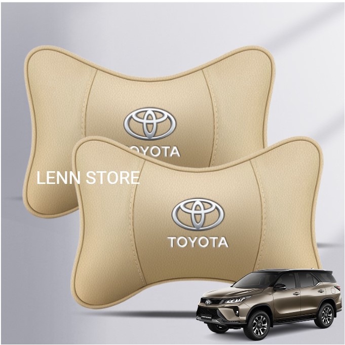 Bantal Sandaran Kepala Mobil Kulit Toyota Fortuner 2.8 2022 2023 star