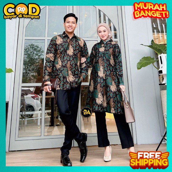 Batk Kemeja Tunik Tunic Pria Wanita Trend Bsju Cople Tunik Batik Pakaian Bstik Kapelan Modern Btik T