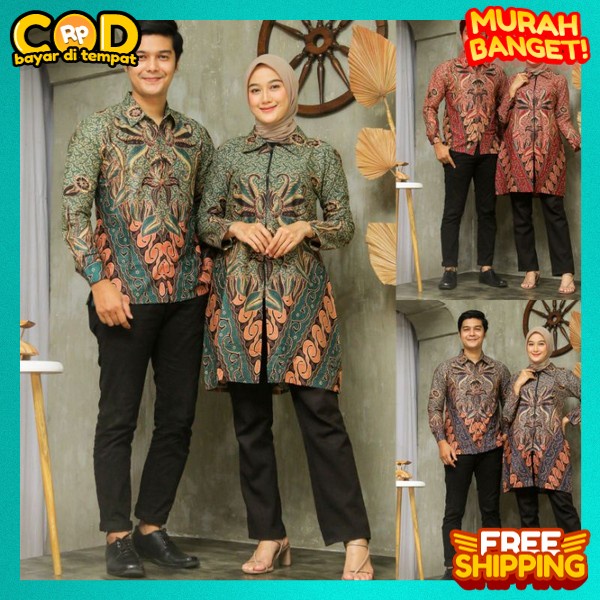 Couple Bstik Exclusive Bsju Setelan Suami Istri Kemeja Dewasa M L Xl Xxl Kmeja Long Tunik Tunika Kop