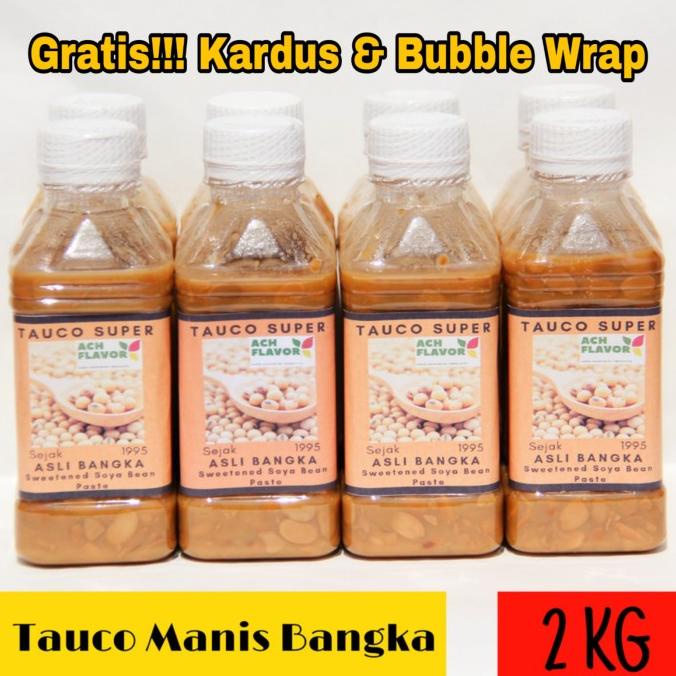 

Tauco Manis Berat 2Kg Asli Bangka ( 8 Botol )