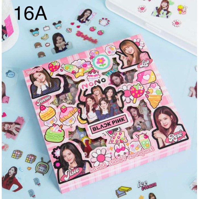 

Stiker 2D 100 Lembar Sticker Nono BlackPink Korea Lucu Anti Air