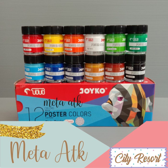 

Promo Poster Color / Cat Poster Joyko Titi Poc-10Ml-12 Colors 1 Box 12 Pcs