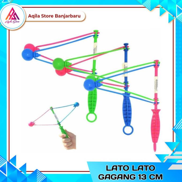 Lato Lato Gagang 13cm / Lato Lato Nyala / Mainan Jadul Lato Lato / Mainan Tek Tek Viral / Mainan Ete