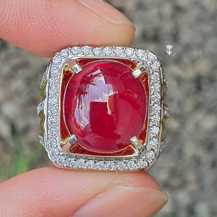 Batu Natural Pigeon Blood Ruby Madagascar Top Color 15.44 Ct CGL Memo