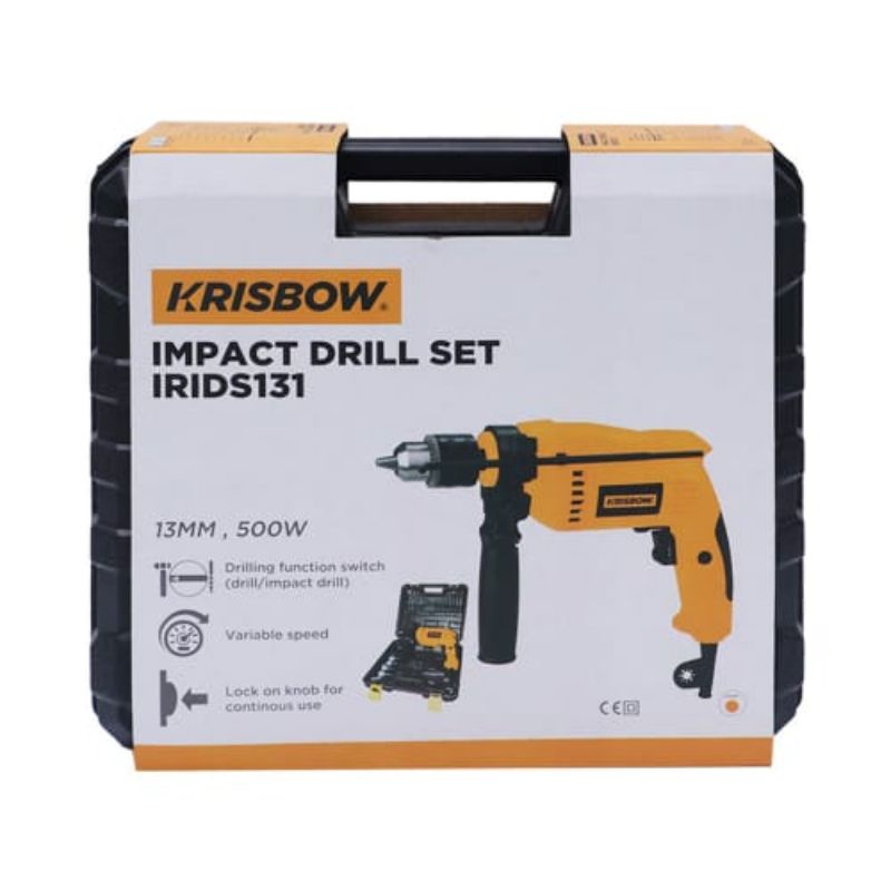 Krisbow Bor Listrik Beton Kayu Besi Impact Drill 13 mm 10064703