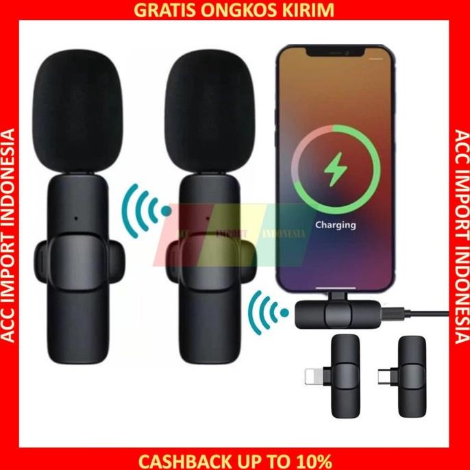 Microphone Wireless Bluetooth Type C HP Laptop Lightning MIC Clip On