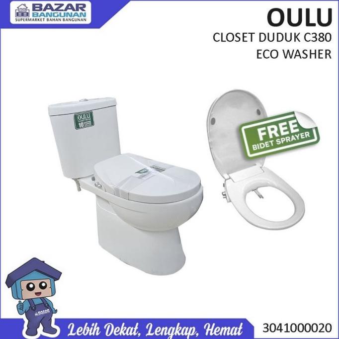 CLOSET / KLOSET / TOILET DUDUK OULU KW1 C 380 C380 GREEN WASHER WHITE