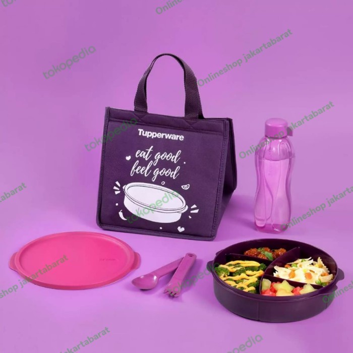 Promo Tupperware Fit To Go Lunch Box Purple