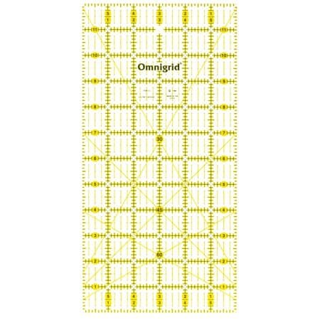 

Sarila Penggaris Quilting Omnigrid 6X12 Inchi Quilter'S Ruler