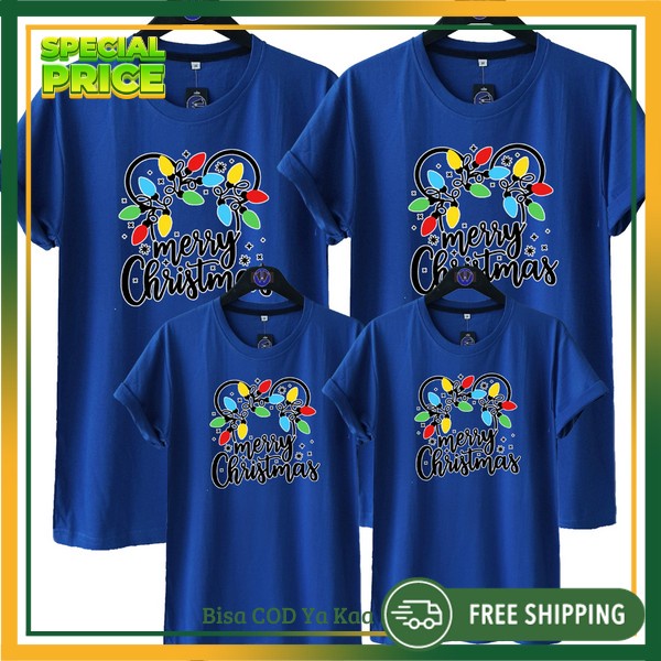 Tshirt Merry Christmas Terlaris Kaos Xmas Costuman Ksos Merah Unisex Hari Natal Kaus Matal Premuim B