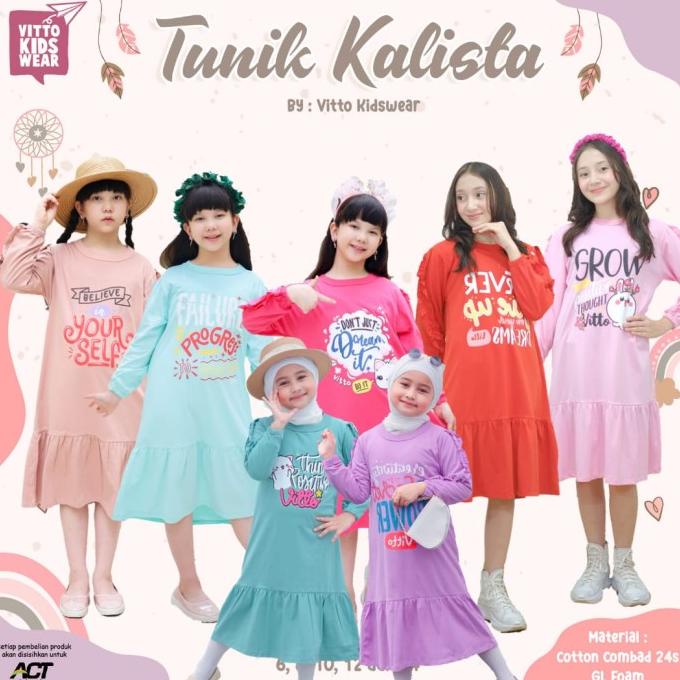 BAJU TUNIK ANAK REMAJA PEREMPUAN 8 9 10 11 12 13 14 15 16 TAHUN