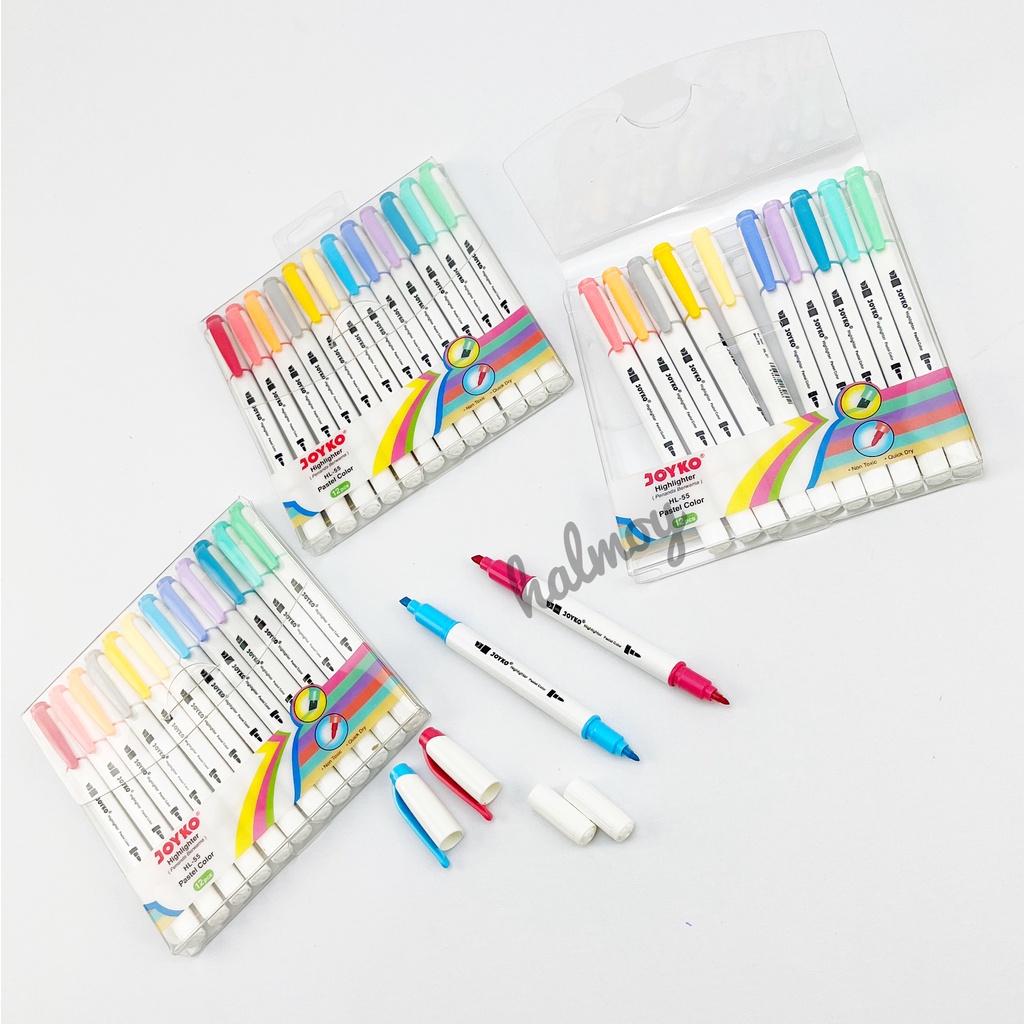 

HIGHLIGHTER / TEXT MARKER JOYKO HL - 55 12 WARNA PASTEL
