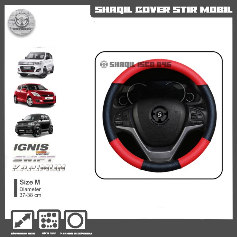 Sarung Stir Mobil Suzuki Swift, Karimun, Ignis, Cover Stir Mobil
