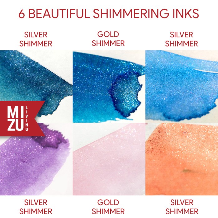 

Baru Becomefish Starlit Night 6In1 Shimmering Glitter Fountain Pen Ink Set Free Ongkir