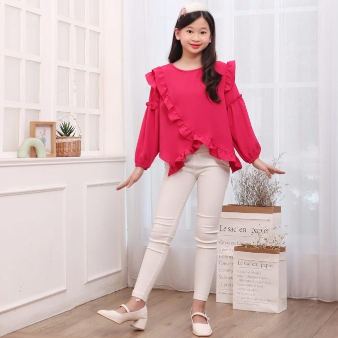 Blouse Anak Perempuan Crinkle Airflow Kids Fashion