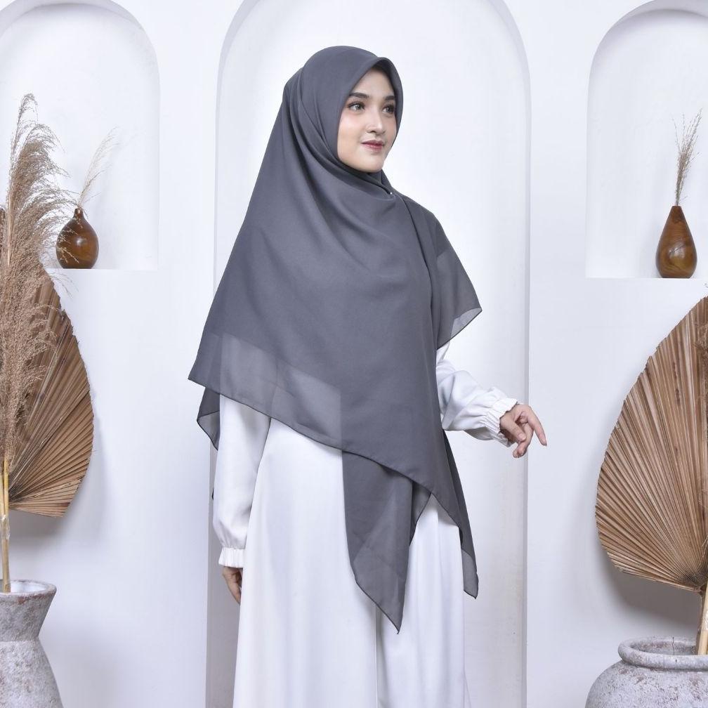 Berkualitas Bella Square Jumbo Syari 140 x 140 cm Hijab Segi Empat Syar'i Kerudung Jilbab ~