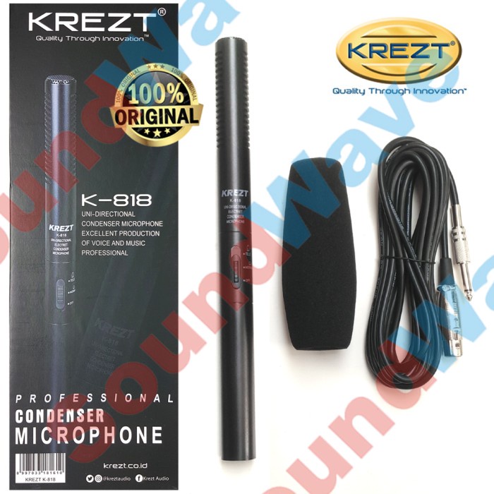 MIC SHOTGUN KREZT K 818 CONDENSER MICROPHONE MIKROFON CONDENSOR K818