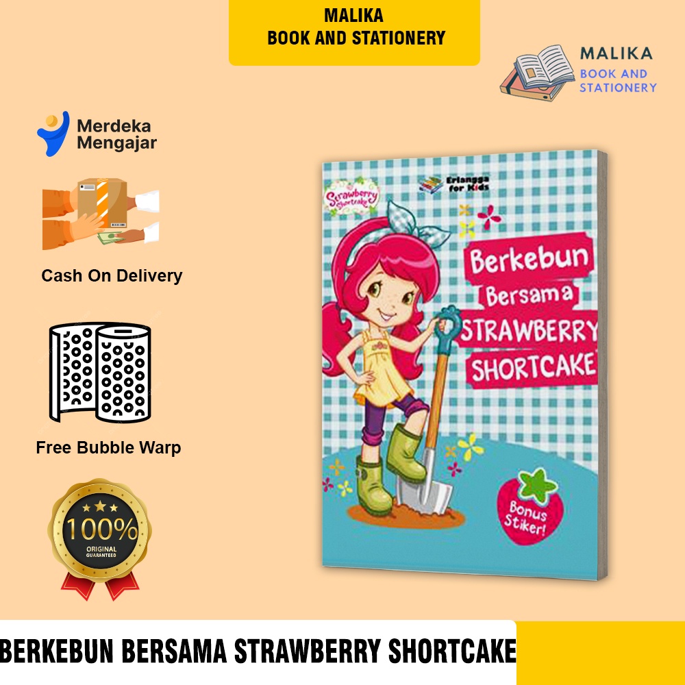Buku Aktivitas Belajar Membaca Baca Anak Strawberry Shortcake Berkebun Bersama Strawberry Shortcake 