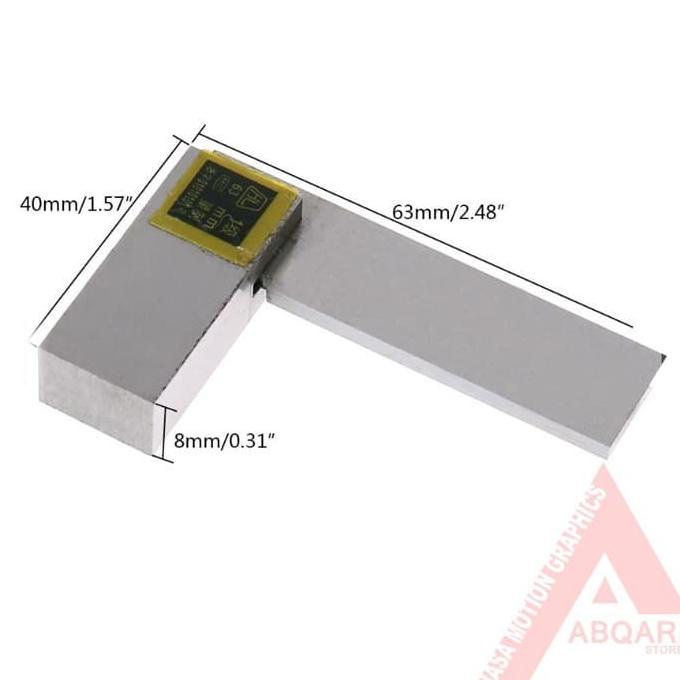 

Agni penggaris siku tukang mini speed square / penggaris tebal AD002