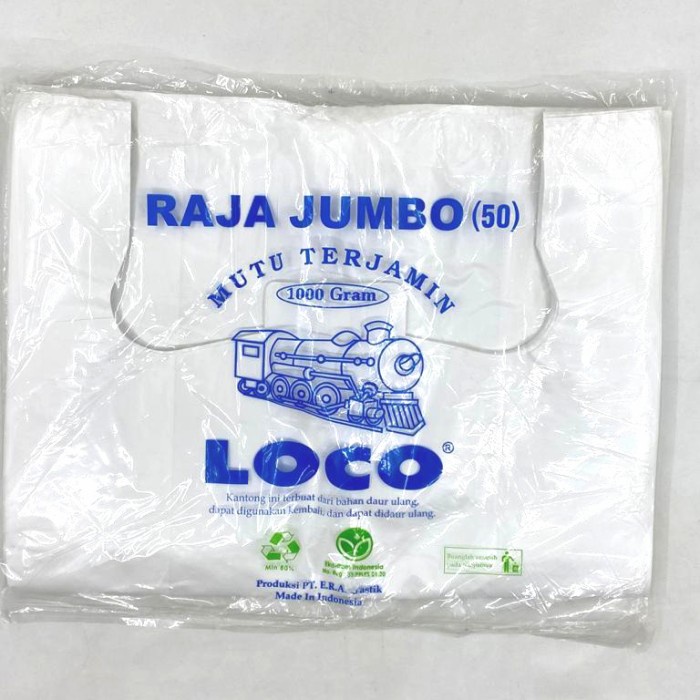 

Promo Kantong Plastik Kresek Loco Ukuran 50 (Jumbo) Hd Tebal Putih 1000 Gram Terbaru