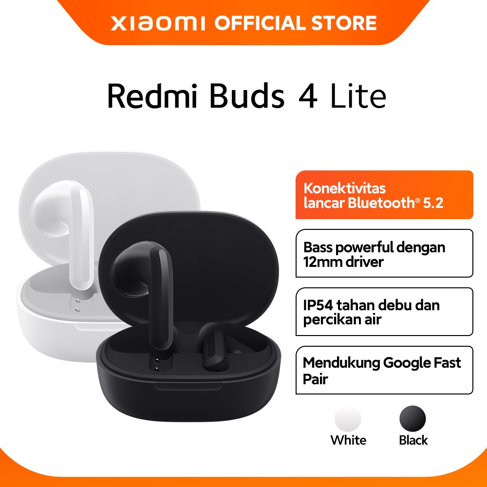 Official Xiaomi Redmi Buds 4 Lite Bluetooth® 5.2 IP54 Driver 12mm
Google Fast Pair