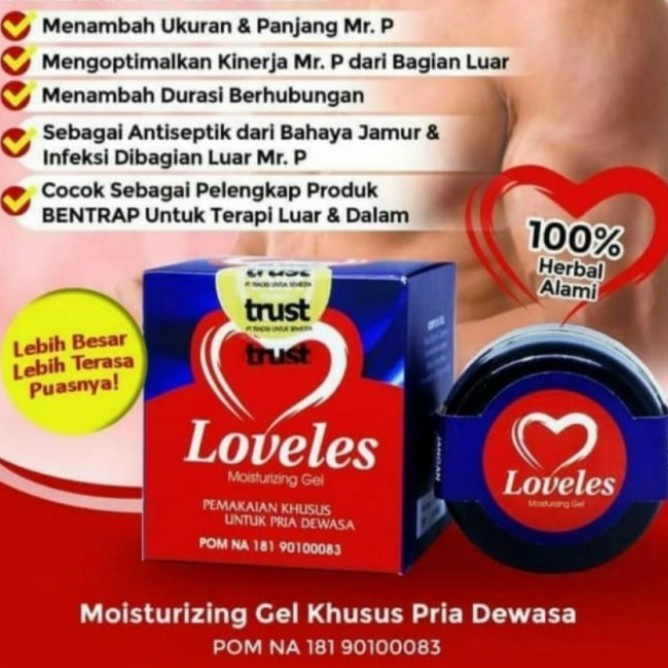 Loveles - Loveless Moisturazing Gel Asli Obat Pria Oles Herbal Alami
