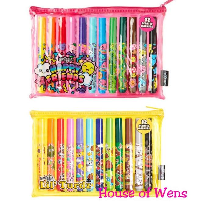 

New Sale Smiggle Lil Turdz Scented Marker Pack X12 Original Terbaik