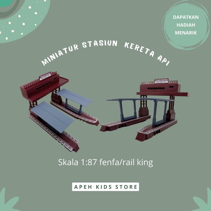 Mainan Miniatur Jembatan Stasiun Kereta Api Skala 1:87 Ho Ready