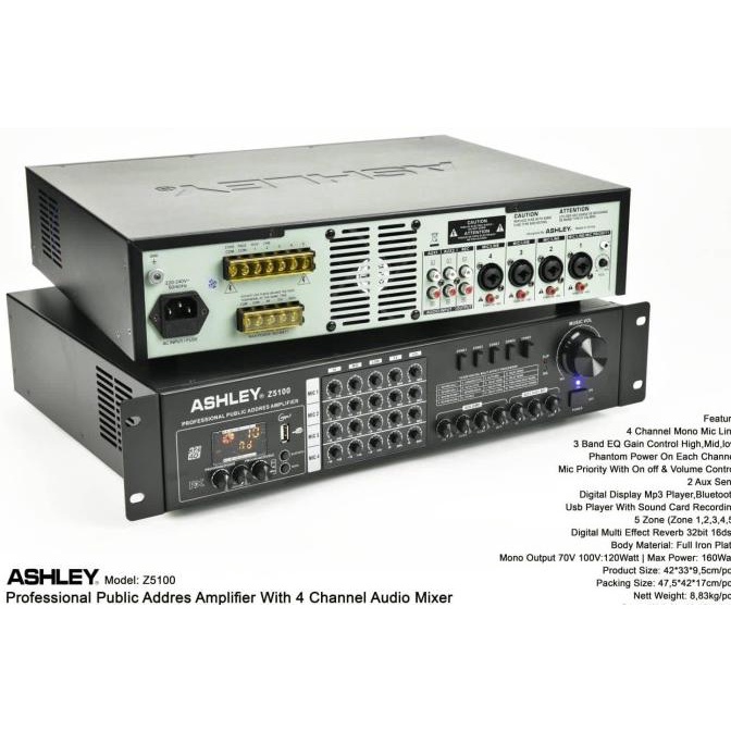 POWER AMPLIFIER ASHLEY Z5100 Z 5100 ORIGINAL Termurah