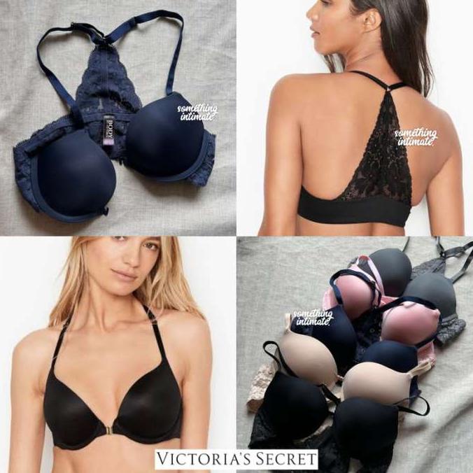 Victoria Secret Front Closure Lace Racerback Gel Push Up Bra VS Pushup