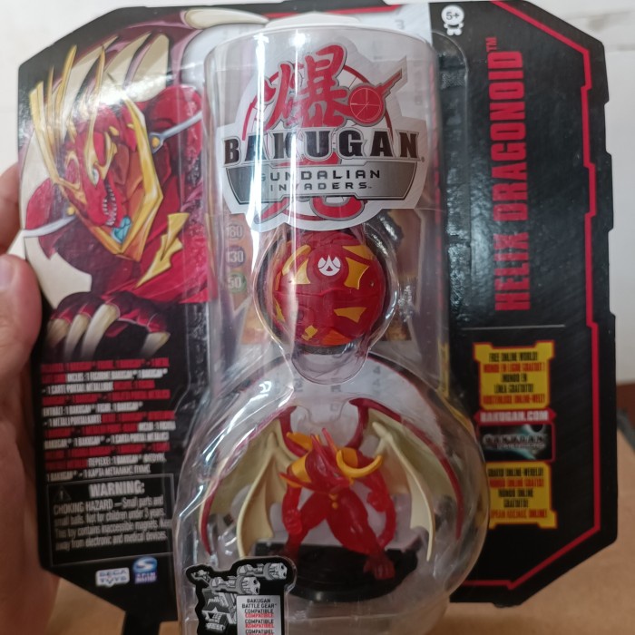 BAKUGAN HELIX DRAGONOID TRANSLUCENT + FIGURE