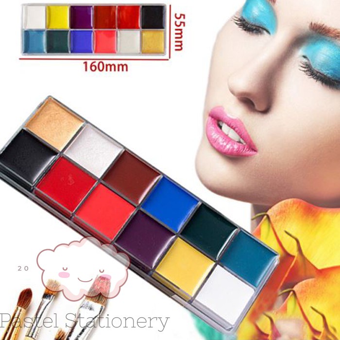 

Face And Body Painting Art Set 12 Colors - Cat Nyak Muka 12 Warna