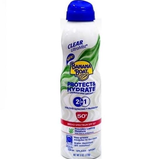 Banana Boat Clear Ultramist Ultra Mist Protect Hydrate Sunscreen Spray