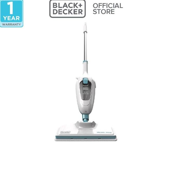 Black+Decker Steam Mop Cleaner Pel Uap 1300W (FSMH13E5-B1)