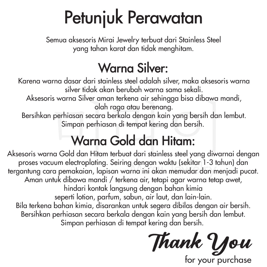 Gelang Tali Ukir Nama Linea Bracelet Wanita Titanium Anti Karat Rai Jewelry