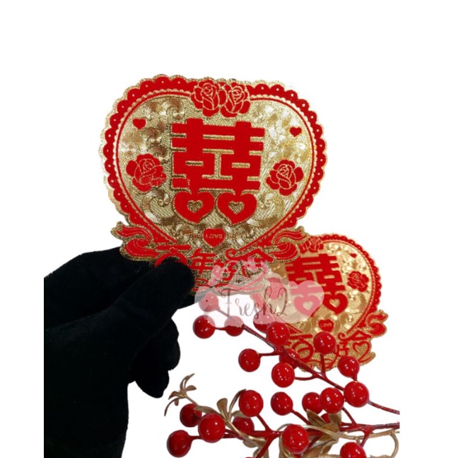 

tempelan sangjit 10x10 cm /stiker shuangxi/tempelan sangjit/tempelan shuangxi