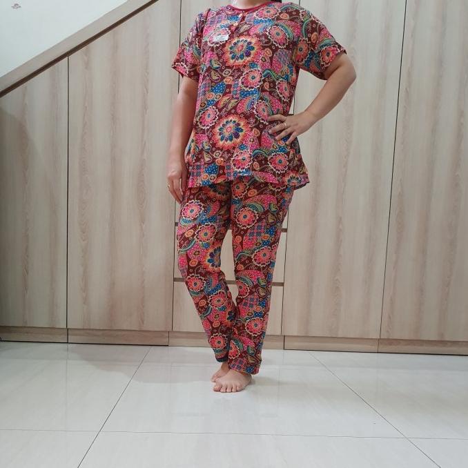 Setelan Kulot Celana Panjang Merk Kencana Ungu Label Merah (100720)