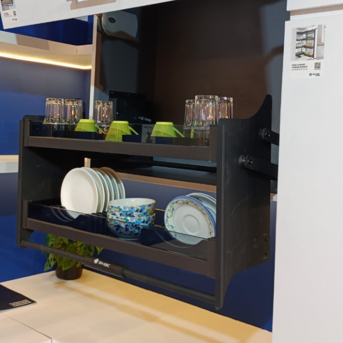 Promo Rak Piring Tarik 2 Susun / Elevator Pull Down 900Cm Aluminium