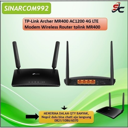 TP-Link Archer MR400 AC1200 4G LTE Dual Band Wireless Router