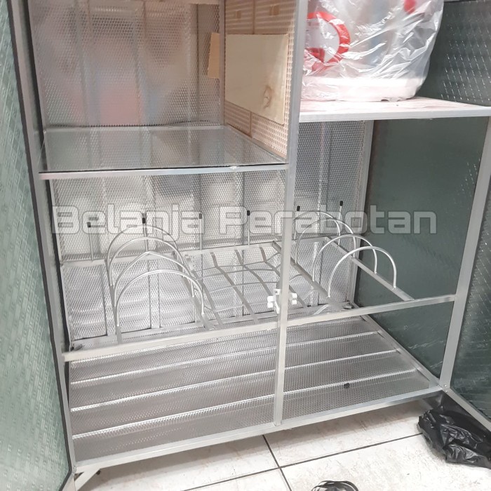 RAK PIRING 2 PINTU KACA