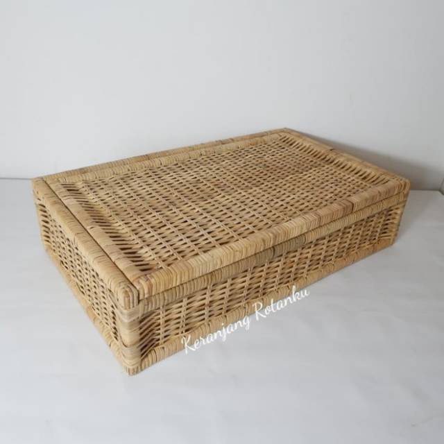 Keranjang Rotan Kulit 56X30X9,5Cm