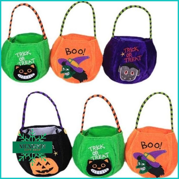 

XIEXIENIN Tas Permen Trick Or Treat Halloween Candy Bag Goodie Bag Kecil Grosir